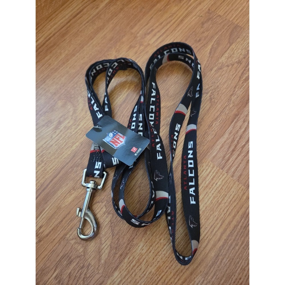 NFL ATLANTA Falcons Dog Leash Pet Football NWT Black Red White 38.5"